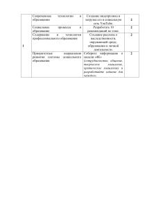 Образовательные технологии и план социальных процессов
