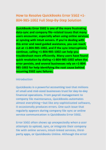How to Resolve QuickBooks Error 5502