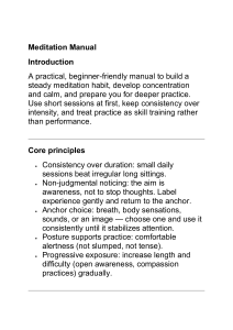 Meditation Manual: Beginner's Guide to Calm & Focus