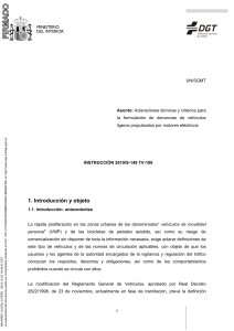 Criterios de denuncia de veh&iacute;culos el&eacute;ctricos: Instrucci&oacute;n t&eacute;cnica