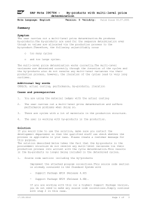 SAP Note 390784: By-products in Multi-Level Price Determination Performance