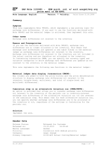 SAP Note 1102481: KDM Purchase Order, Material Ledger, EA-APPL