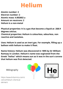 Helium: Properties, Uses, and History - Fact Sheet