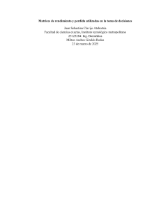 Matrices de rendimiento y p&eacute;rdida en toma de decisiones