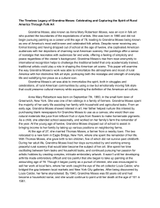 Grandma Moses: Folk Art, Rural America & Cultural Legacy