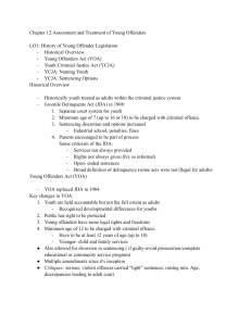 Young Offender Legislation: JDA, YOA, YCJA History & Treatment
