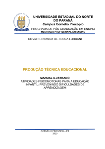 Manual de Atividades Psicomotoras para Educa&ccedil;&atilde;o Infantil