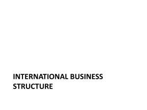 International Business Structures: Joint Ventures, Franchises, Offshoring