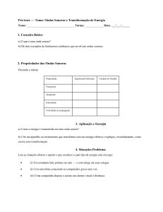 Pr&eacute;-teste Ondas Sonoras
