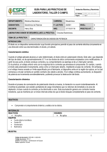 Gu&iacute;a de laboratorio para caracterizaci&oacute;n de diodos de potencia - ESPE Mecatr&oacute;nica