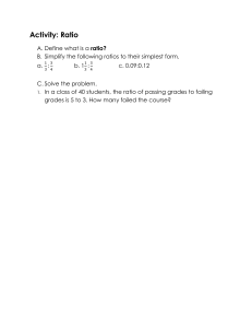 Ratio Activity: Simplify Ratios & Solve Word Problems