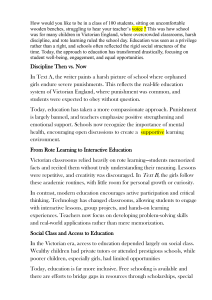 Victorian vs. Modern Education: A Historical Transformation