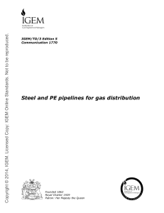 IGEM/TD/3 Edition 5: Steel and PE Pipelines for Gas Distribution Standard