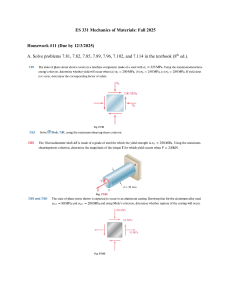Mechanics of Materials Homework: Stress & Beam Analysis