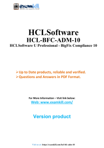 HCL BigFix Compliance 10 Exam Questions & Answers