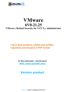VMware 6V0-21.25 Exam Questions: vDefend Security for VCF 5.x