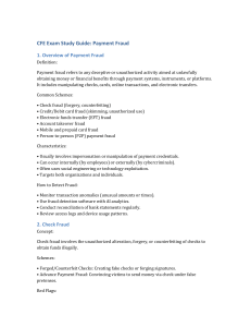CFE Exam Study Guide: Payment Fraud