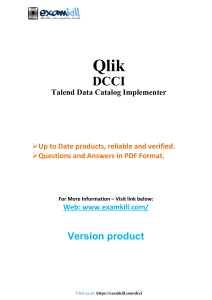Qlik DCCI Talend Data Catalog Exam Questions