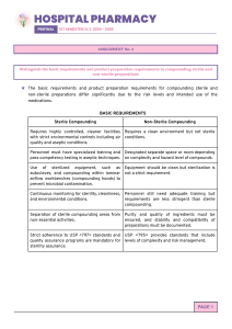 Sterile vs. Non-Sterile Compounding: Requirements