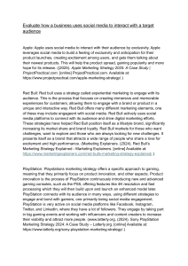 Social Media Marketing: Apple, Red Bull, PlayStation Case Study
