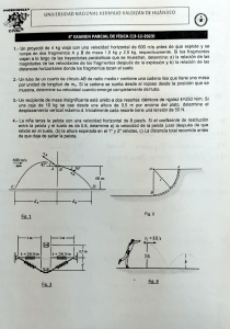 Examen Parcial de F&iacute;sica - Universidad Hermilio Valdiz&aacute;n