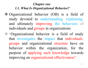 Organizational Behavior: Definition, Importance & Models