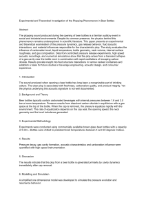 Beer Bottle Plop: Physics of Opening Sound