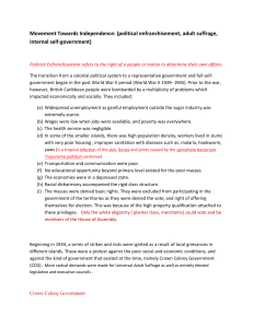 Caribbean Independence: Enfranchisement & Self-Government