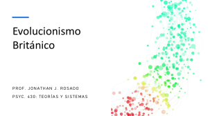 Evolucionismo Brit&aacute;nico: Psicolog&iacute;a y Neurofisiolog&iacute;a