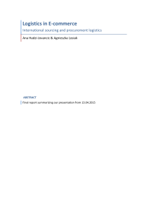 Logistics in E-commerce: International Sourcing & Procurement Report