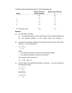 Beta Factor, NPV, and CAPM Practice Questions
