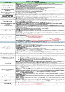 Cost Accounting: Concepts, Systems, and Terminology