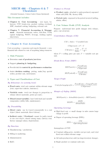MECH 496 Cost & Financial Accounting Cheatsheet