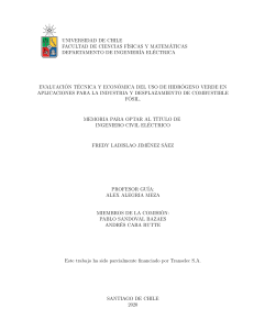 Hidr&oacute;geno Verde en la Industria: Tesis Chile