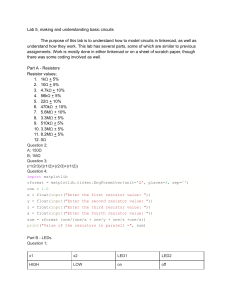 Lab 5: Basic Circuits, Resistors, LEDs, and Tinkercad Simulation