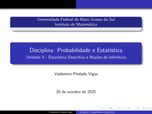 Intervalo de Confian&ccedil;a para &micro;: Probabilidade e Estat&iacute;stica