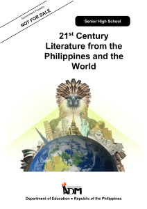 21st Century Literature Module: Singaporean & World Literature