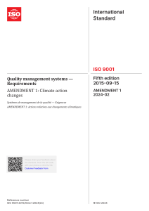 ISO 9001:2015/Amd.1:2024 - Climate Action Changes