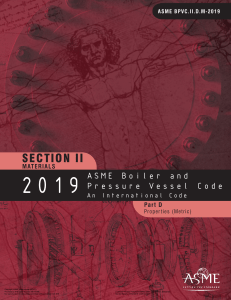 ASME Boiler & Pressure Vessel Code, Section II, Part D