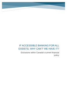 Canada's Fee-Free Banking Proposal: Amending the Bank Act for All