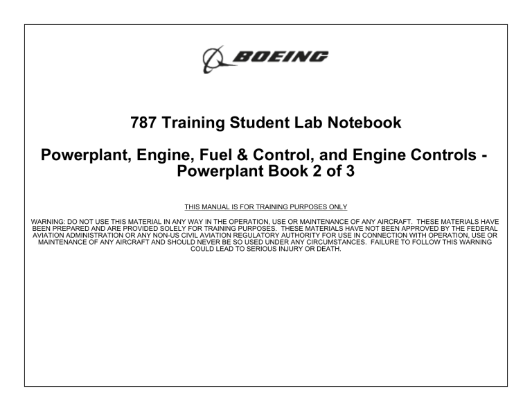 787 Powerplant & Engine Controls Training Manual for Mechanics