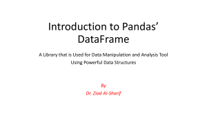 Introduction to Pandas DataFrame: Data Manipulation & Analysis Tool