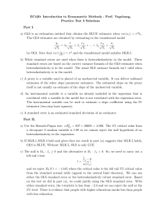 EC420 Econometrics Practice Test 3 Solutions - Prof. Vogelsang