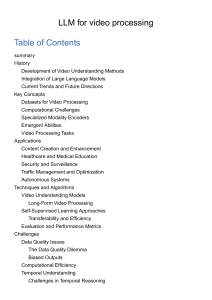LLM for Video Processing: History, Concepts, Challenges & Future