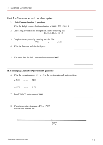 Cambridge Mathematics 4: Unit 1 Number System Worksheet & Questions