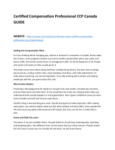 CCP Canada Certification Guide: Compensation Professional