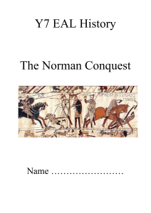 Y7 EAL History: The Norman Conquest - Key Events & Contenders