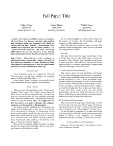 ProComm 2024 Paper Preparation Guidelines: Author Template