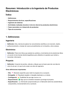 Ingenier&iacute;a de Productos Electr&oacute;nicos: Introducci&oacute;n