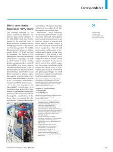 VV ECMO Transfusion Strategies: Liberal vs. Restrictive